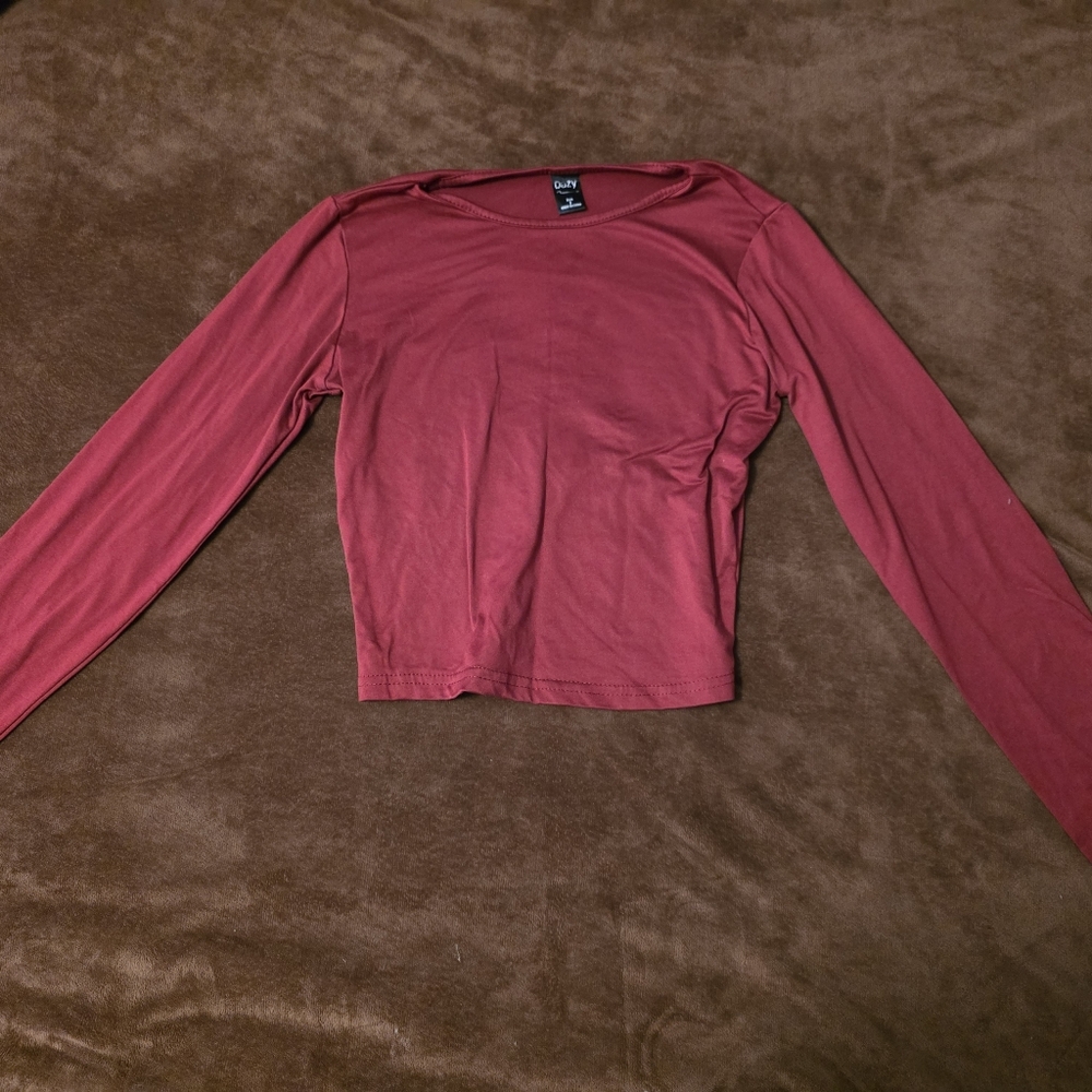 Red Long Sleeve Top